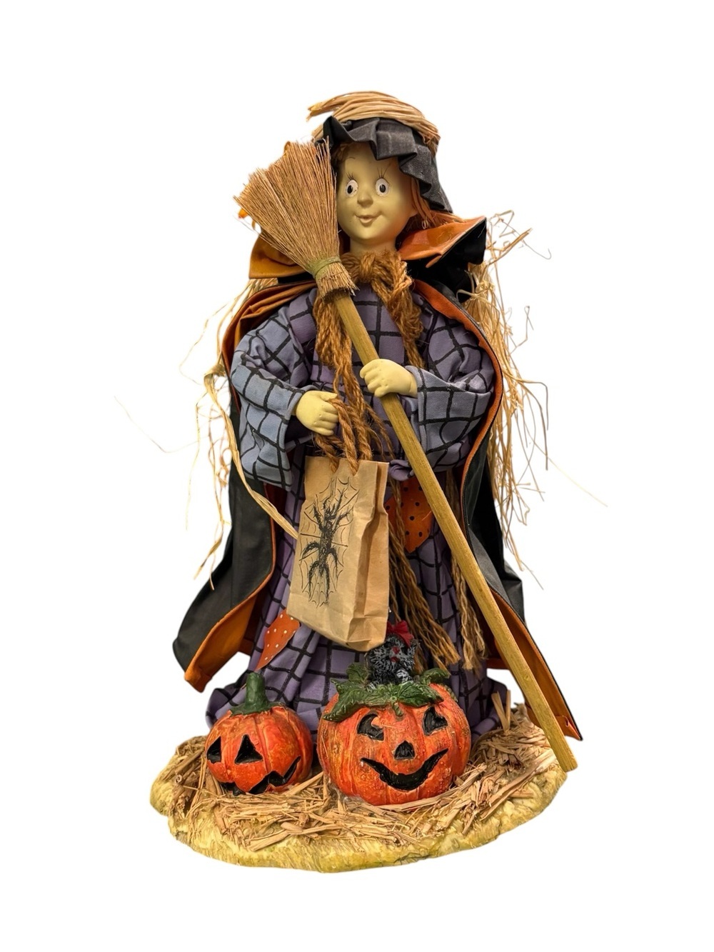 Halloween Witch Figurine with Orange Pumpkins - Home Accents